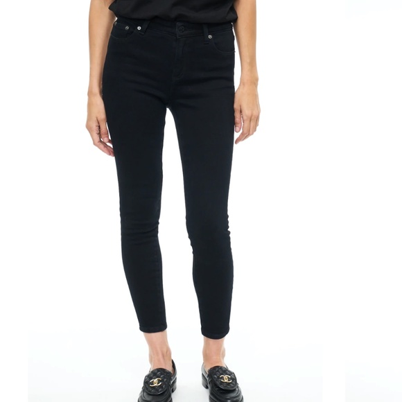 Pistola Women's Audrey Mid Rise Skinny Dark Vinyl